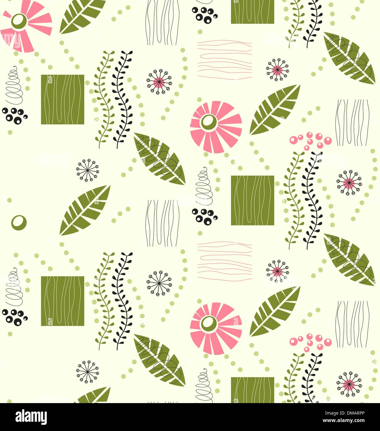 Seamless retro floral pattern hi-res stock photography and images - Alamy