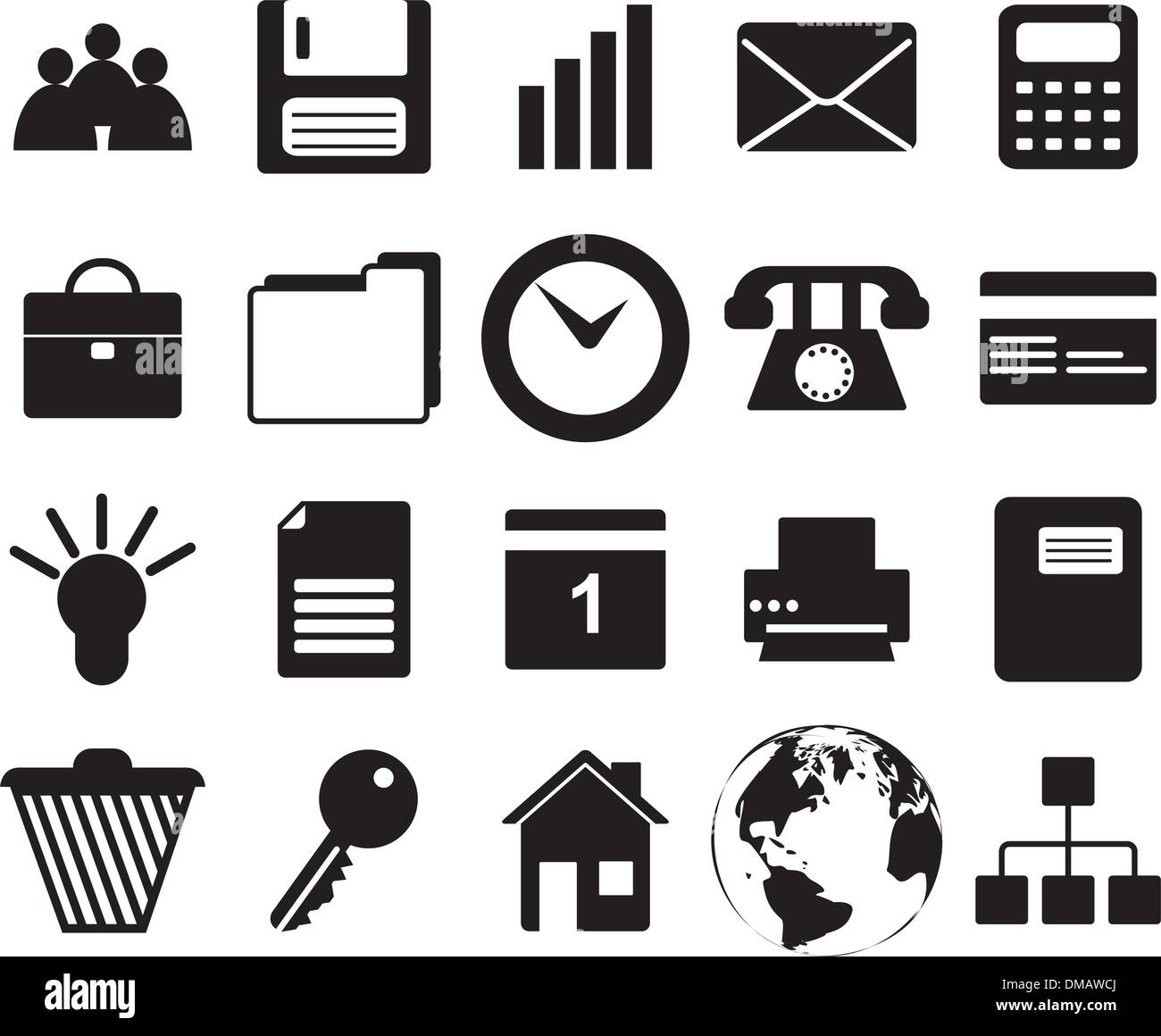 business and office icons set Stock Vector Image & Art Alamy