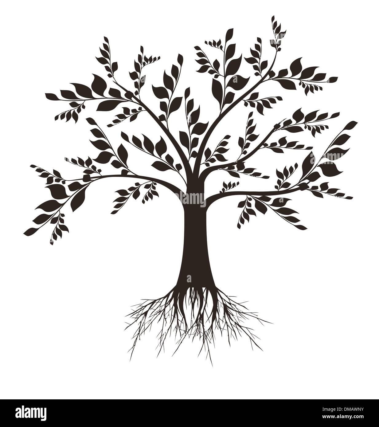 Art tree silhouette Stock Vector Image & Art - Alamy