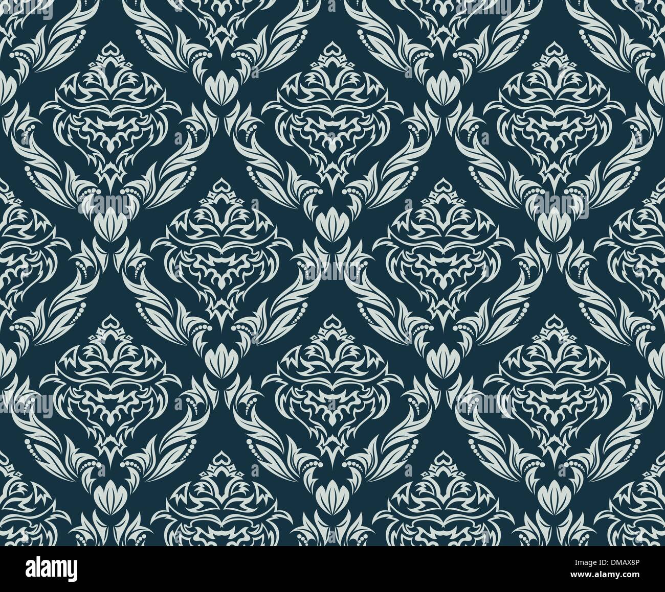 seamless damask pattern Stock Vector Image & Art - Alamy