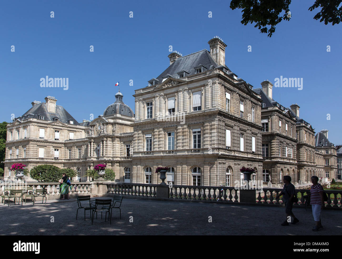 FACADE OF THE LUXEMBOURG PALACE (SENATE), LUXEMBOURG GARDENS, PARIS (75), FRANCE Stock Photo
