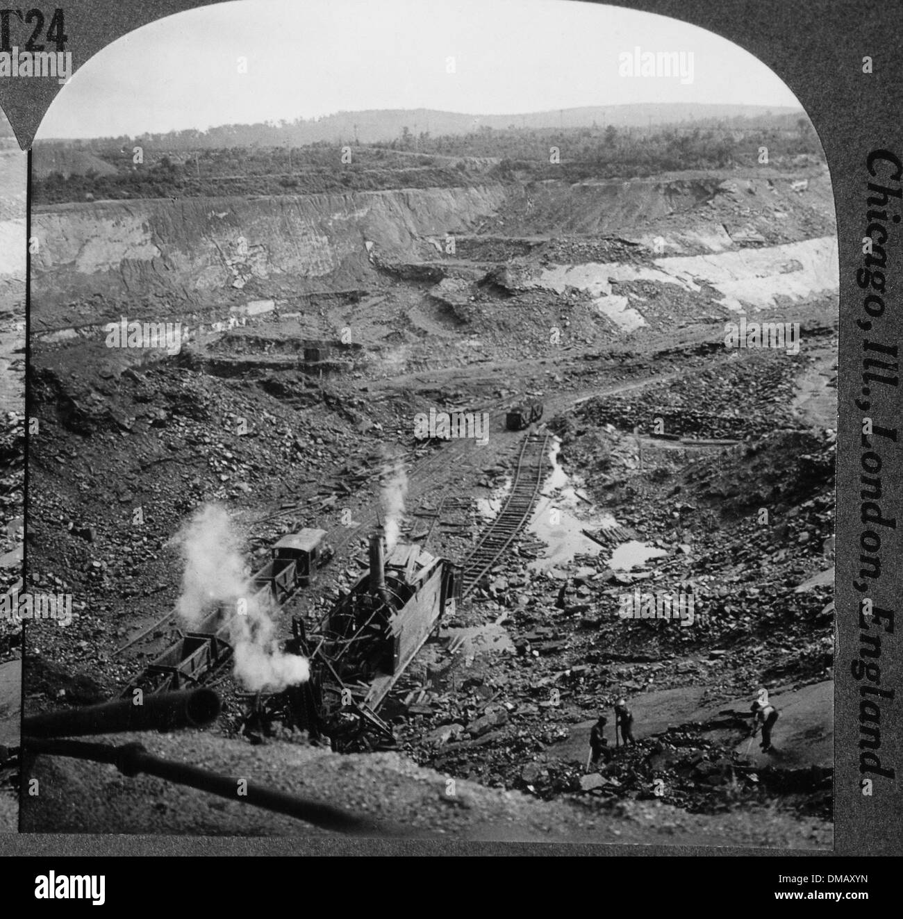 Anthracite Coal Strip-Mine, Pennsylvania, USA, 1905 Stock Photo