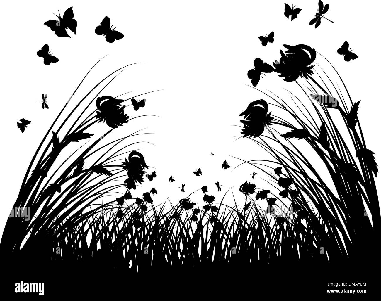 Landscaped bushes Stock Vector Images - Alamy