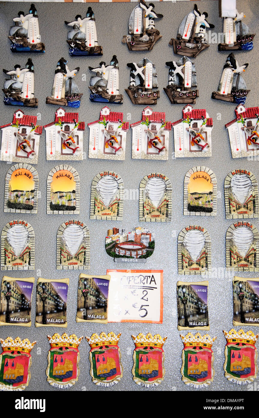 Souvenir fridge Malaga, Costa del Sol, Malaga Province Stock