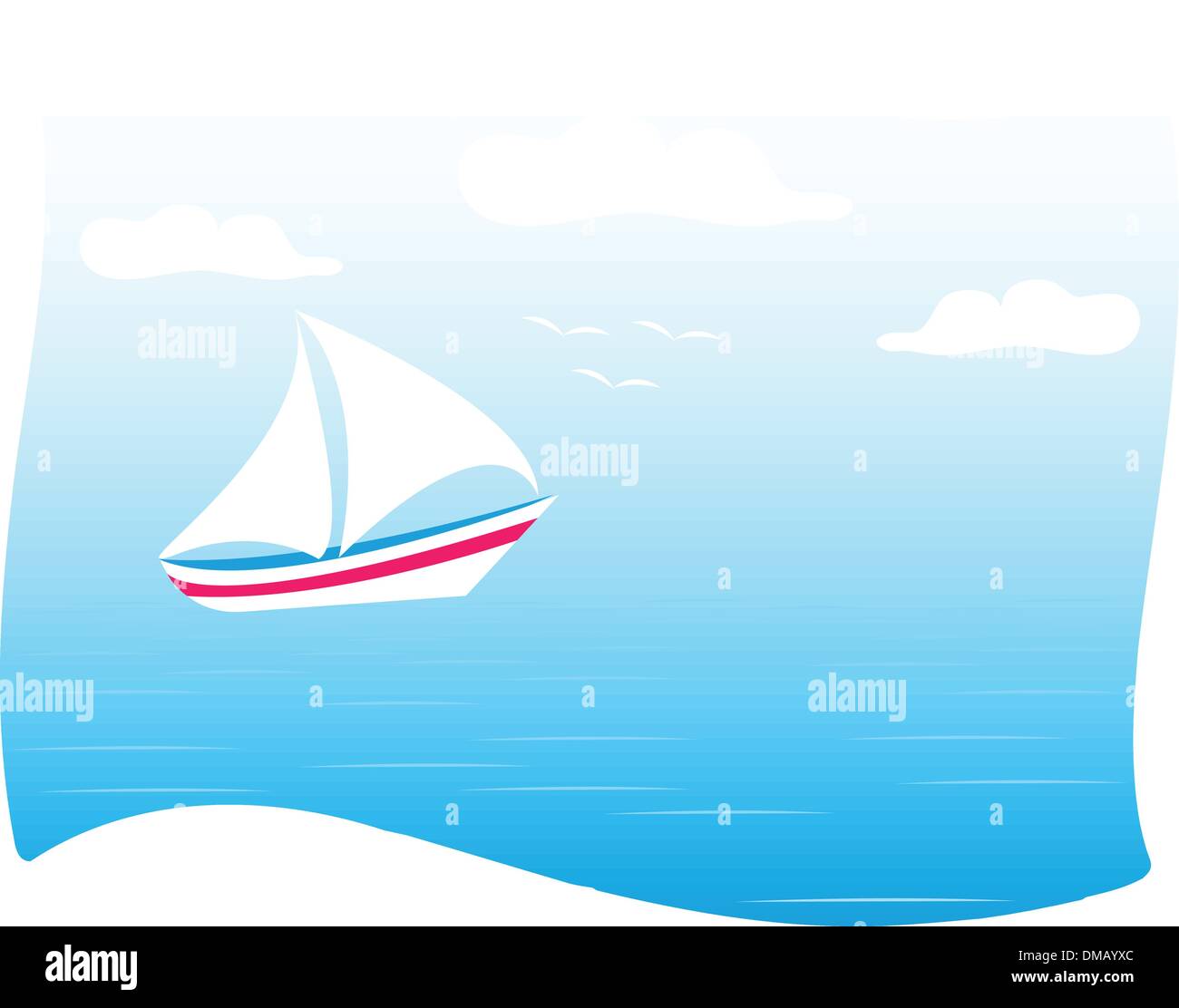 Big sails Stock Vector Images - Alamy