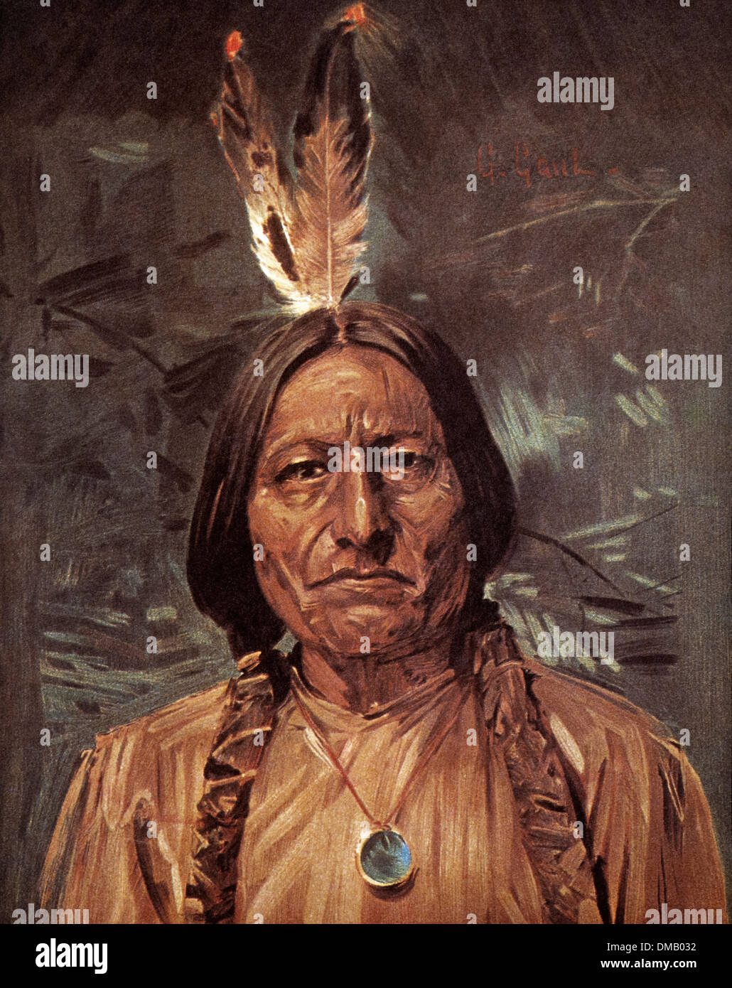 Chief Sitting Bull, Portrait, 1890 Stock Photo
