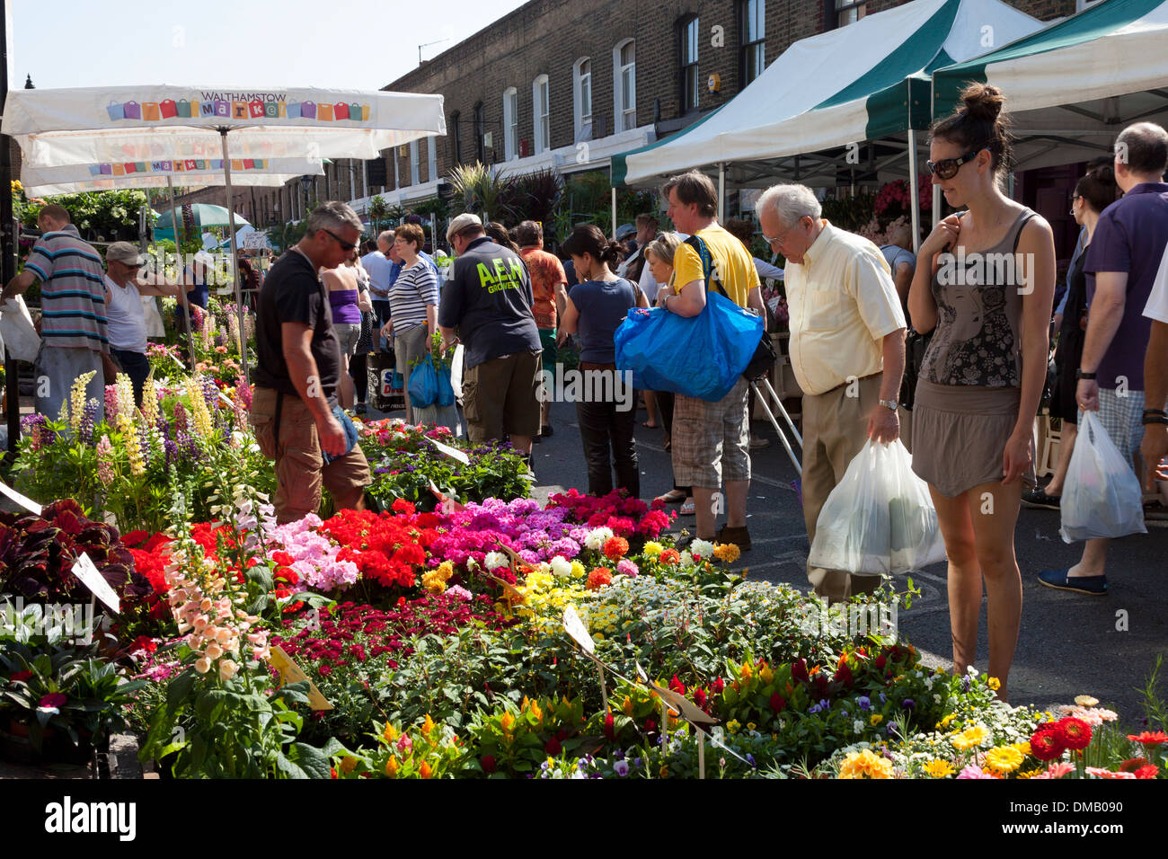 Columbia Road flower market, east London Stock Photo
