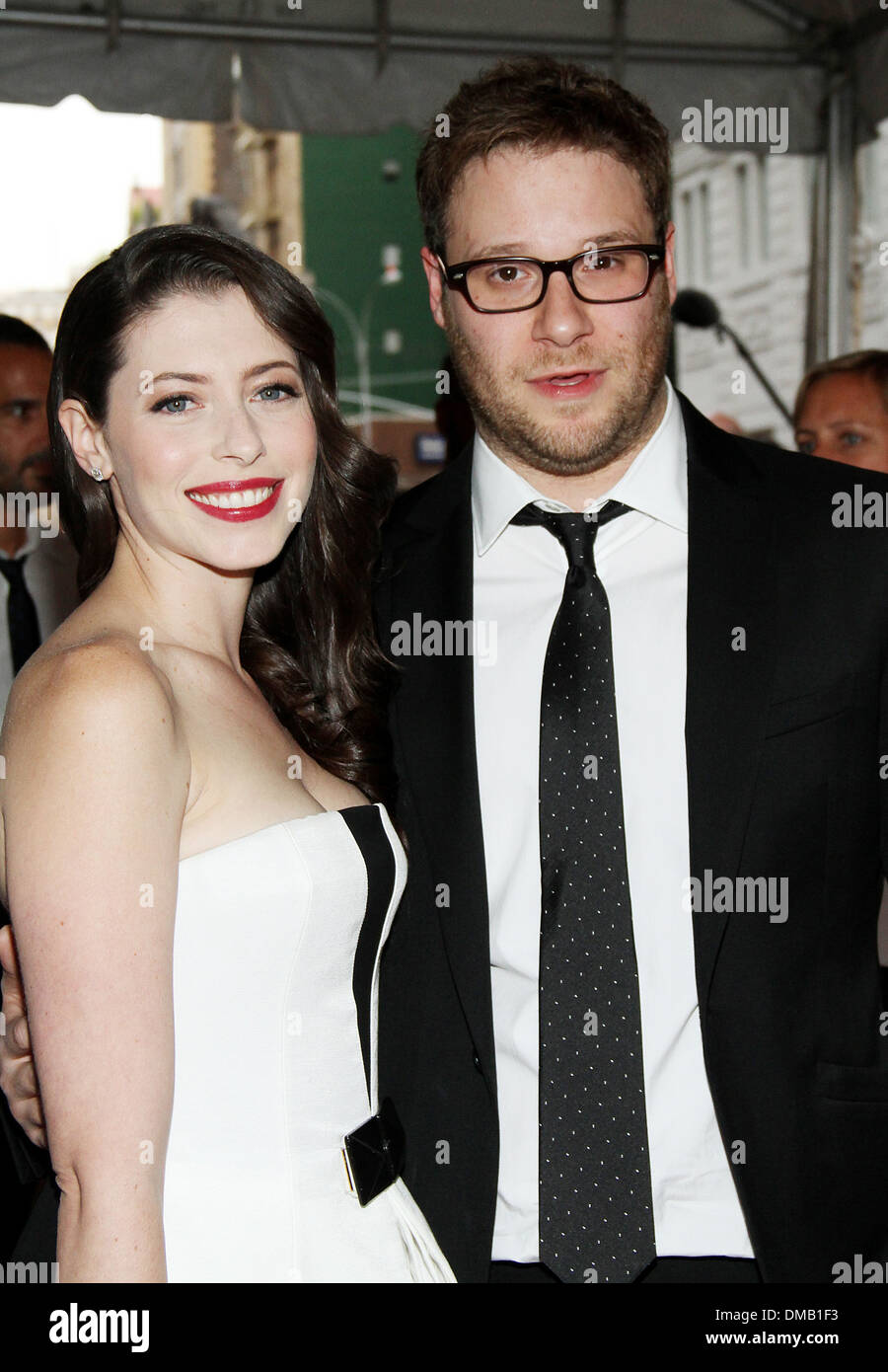 Lauren Miller and Seth Rogen For A Good Time Call...' premiere at Regal Union Square New York City USA - 21.08.12 Stock Photo
