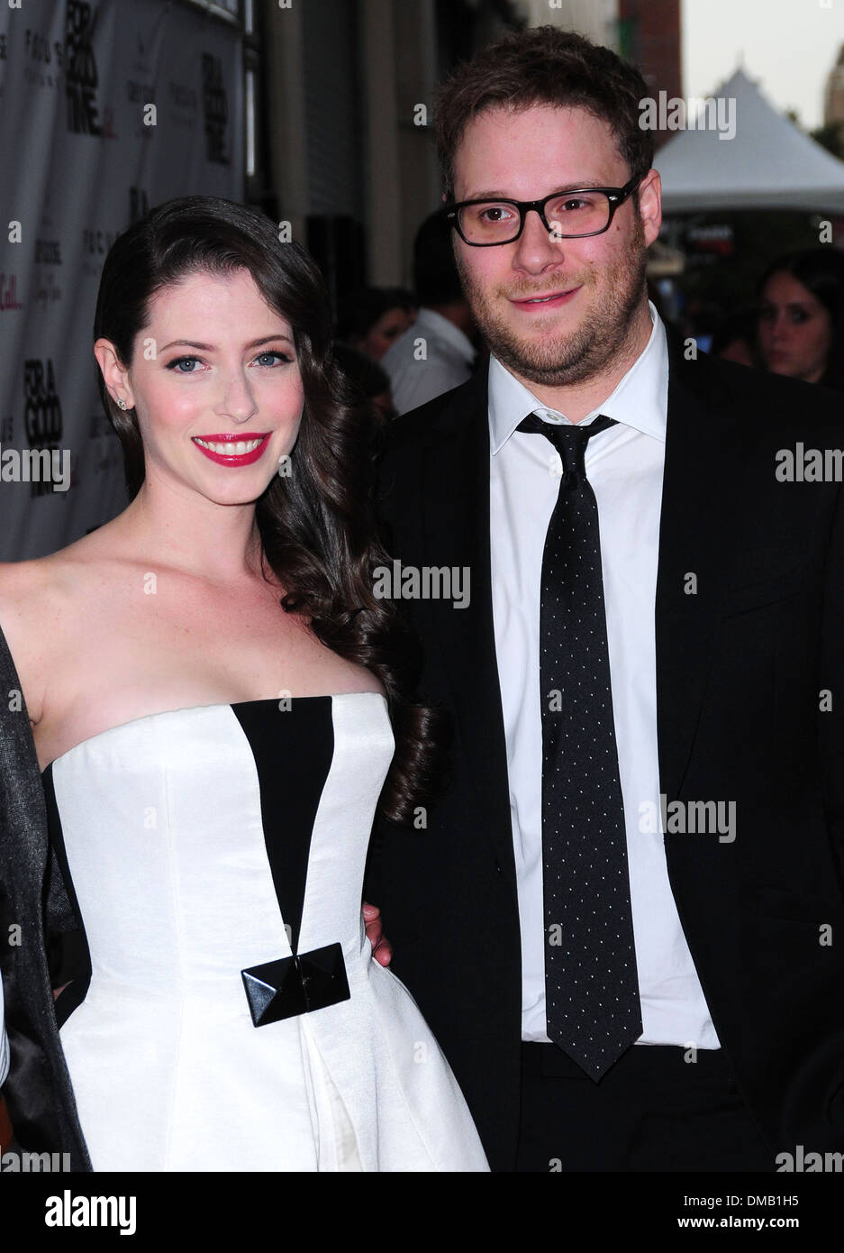 Lauren Miller and Seth Rogen 'For A Good Time Call...' premiere at Regal Union Square New York City USA - 21.08.12 Stock Photo