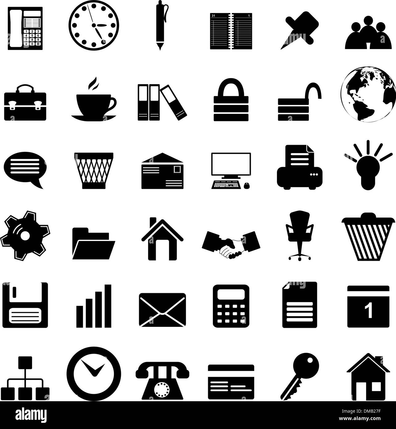 business and office icons set Stock Vector Image & Art Alamy