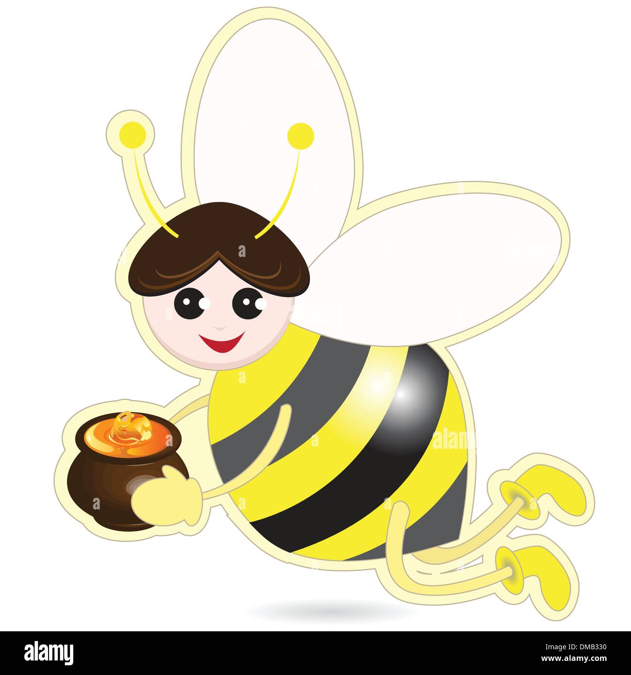 Bee pot Stock Vector Images - Alamy