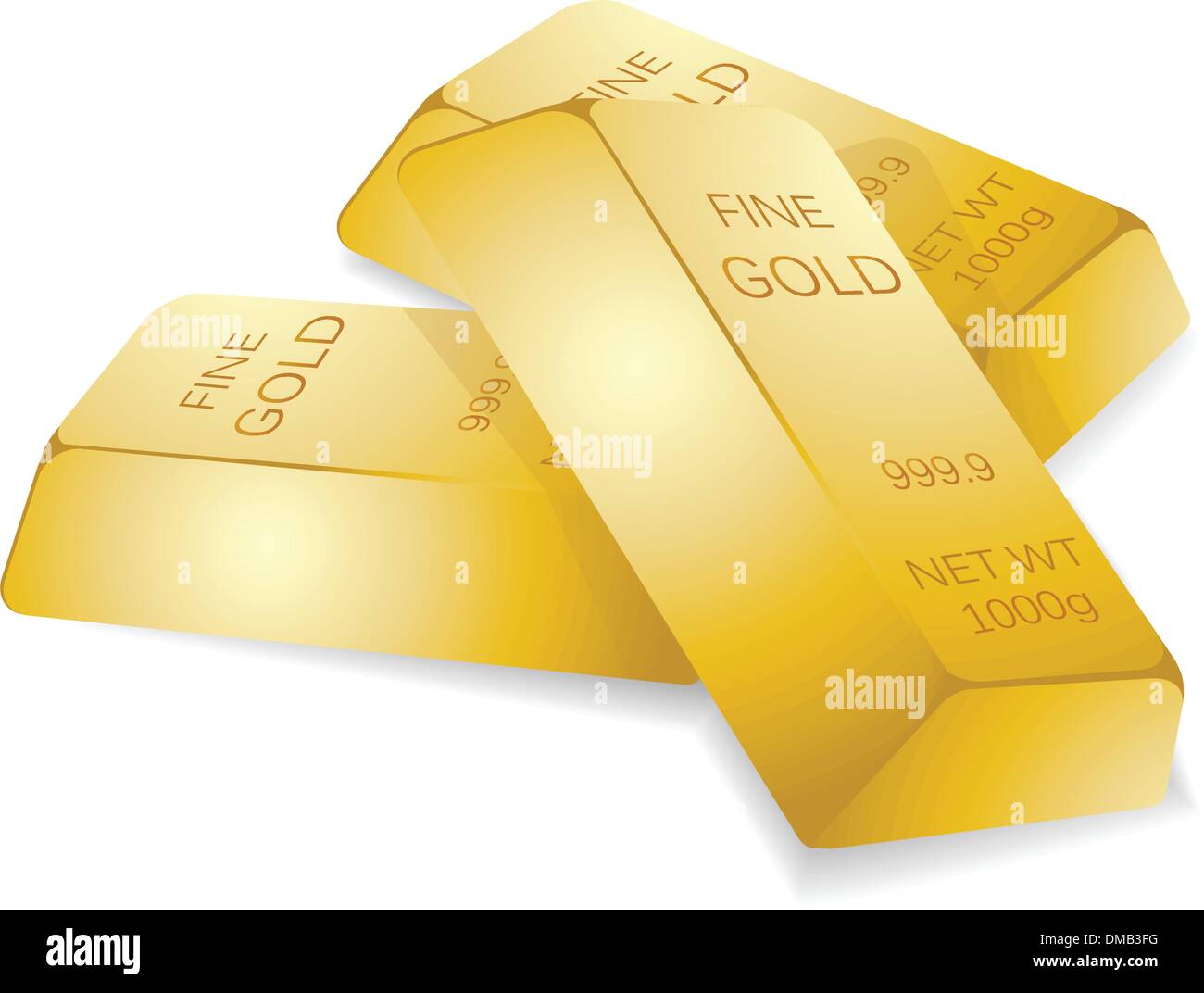 gold bars Stock Vector