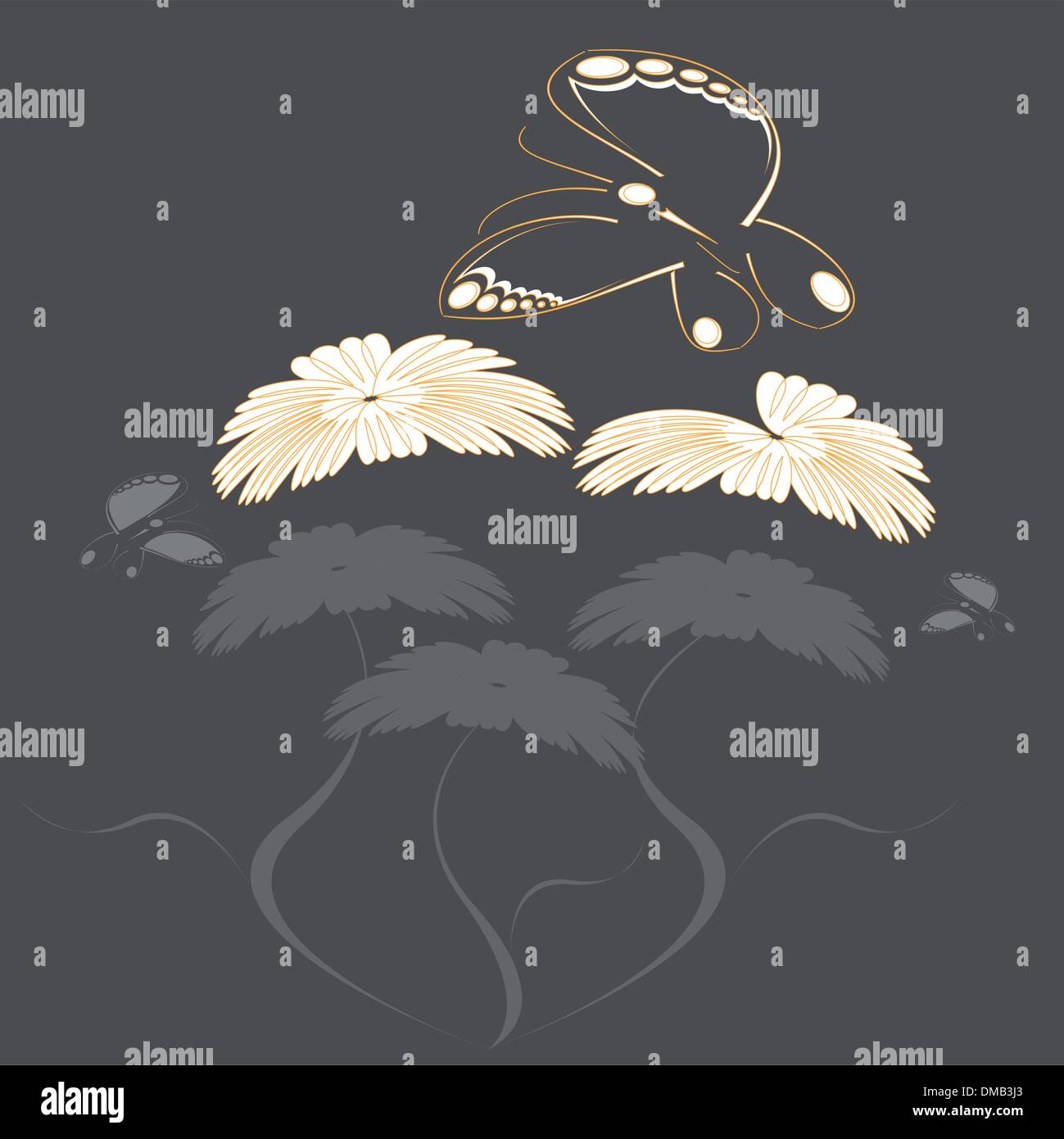 butterfly in garden Stock Vector Image & Art - Alamy