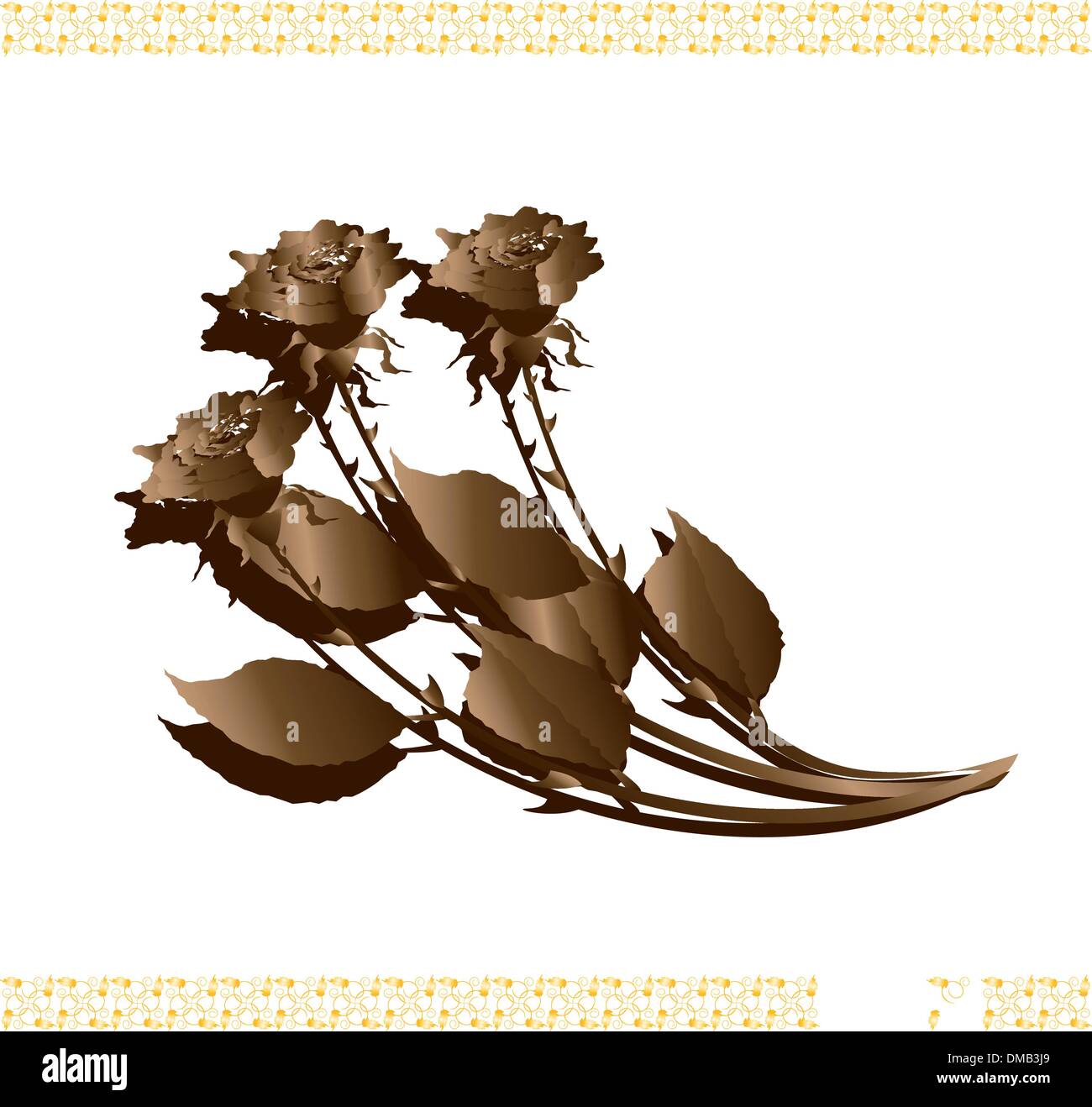 chocolate roses Stock Vector