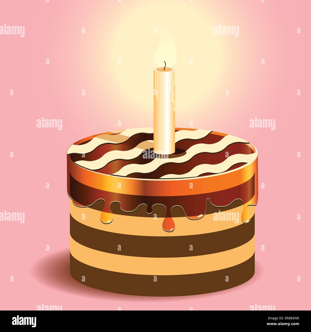 cake and candle Stock Vector Image & Art Alamy