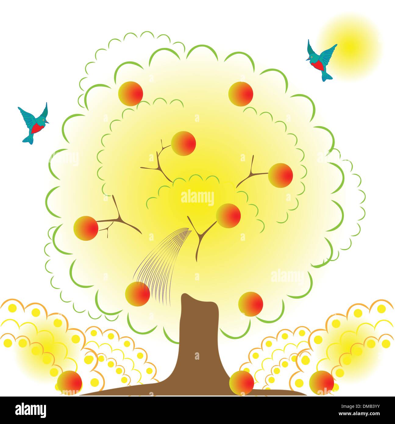 paradise garden Stock Vector