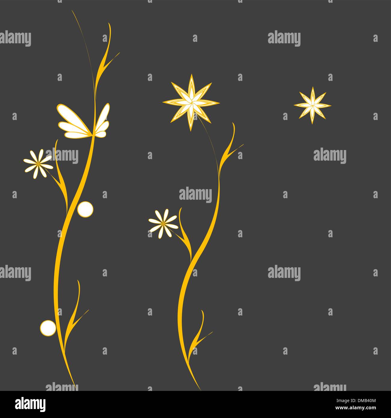 yellow flowerses on Stock Vector