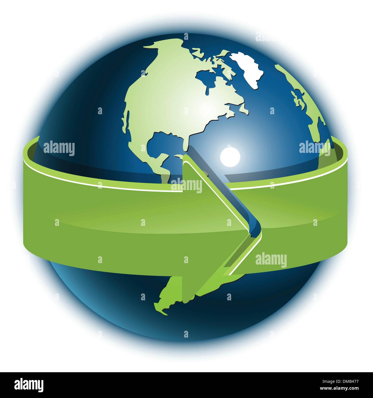 globe and arrows Stock Vector Image & Art - Alamy
