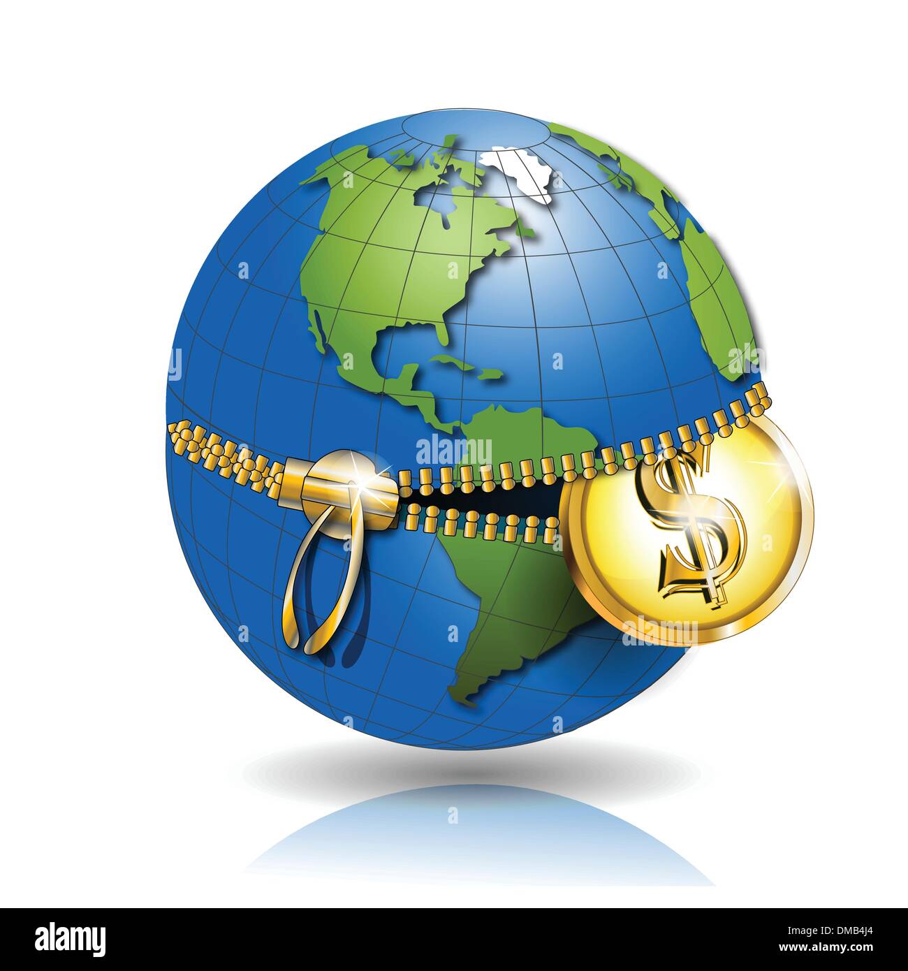 globe with dollar Stock Vector