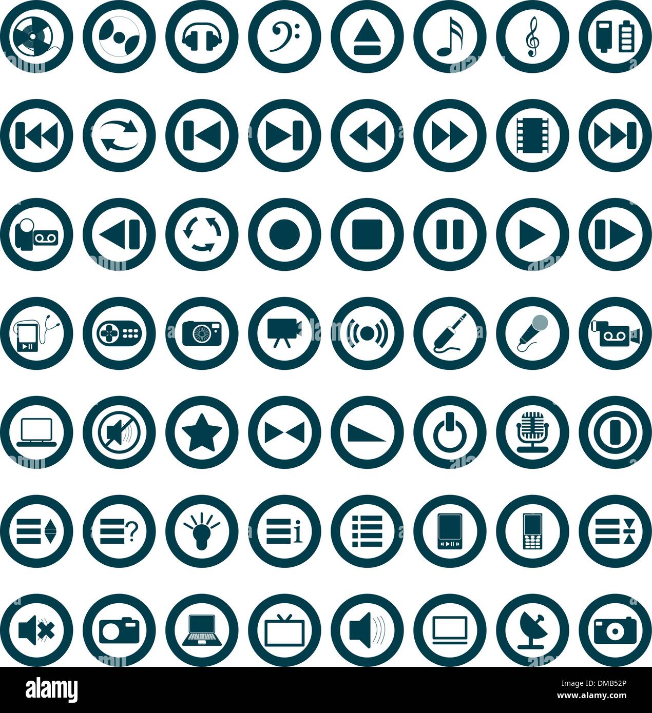 musical icons set Stock Vector Image & Art - Alamy