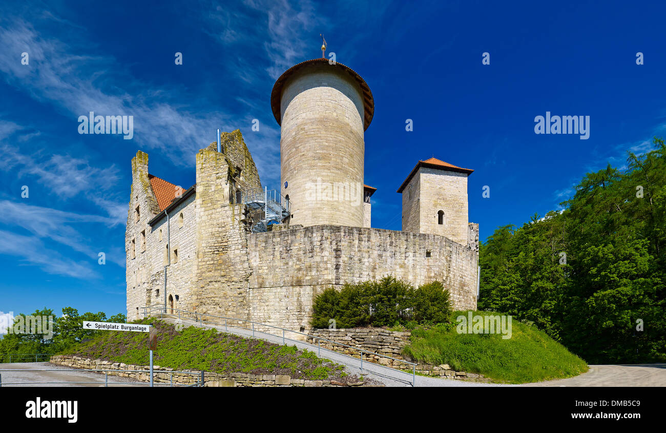 Normannstein castle at Treffurt, Werra Valley, Wartburgkreis District, Thüringen, Germany Stock Photo