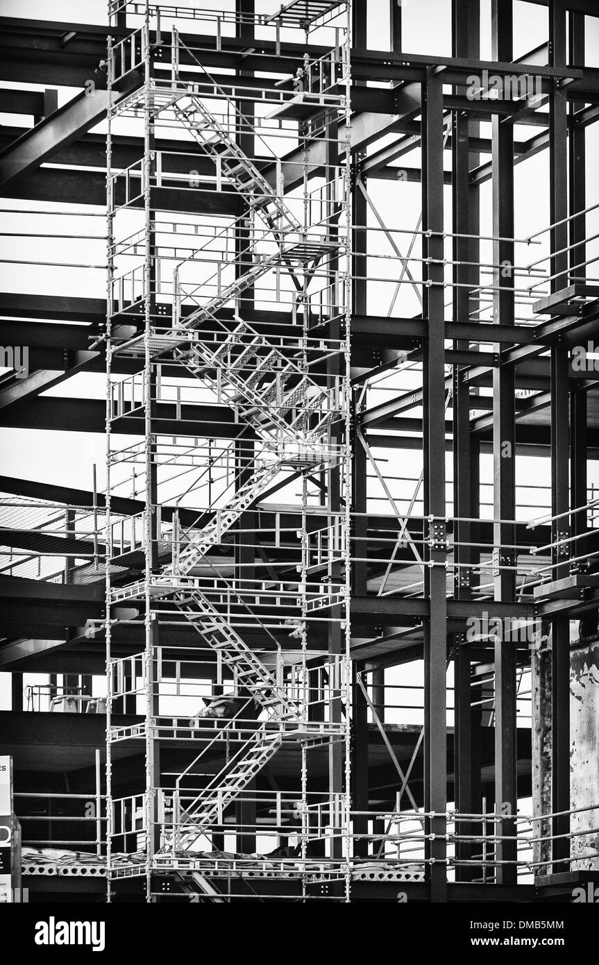 B&W photo of the construction site that became the new council