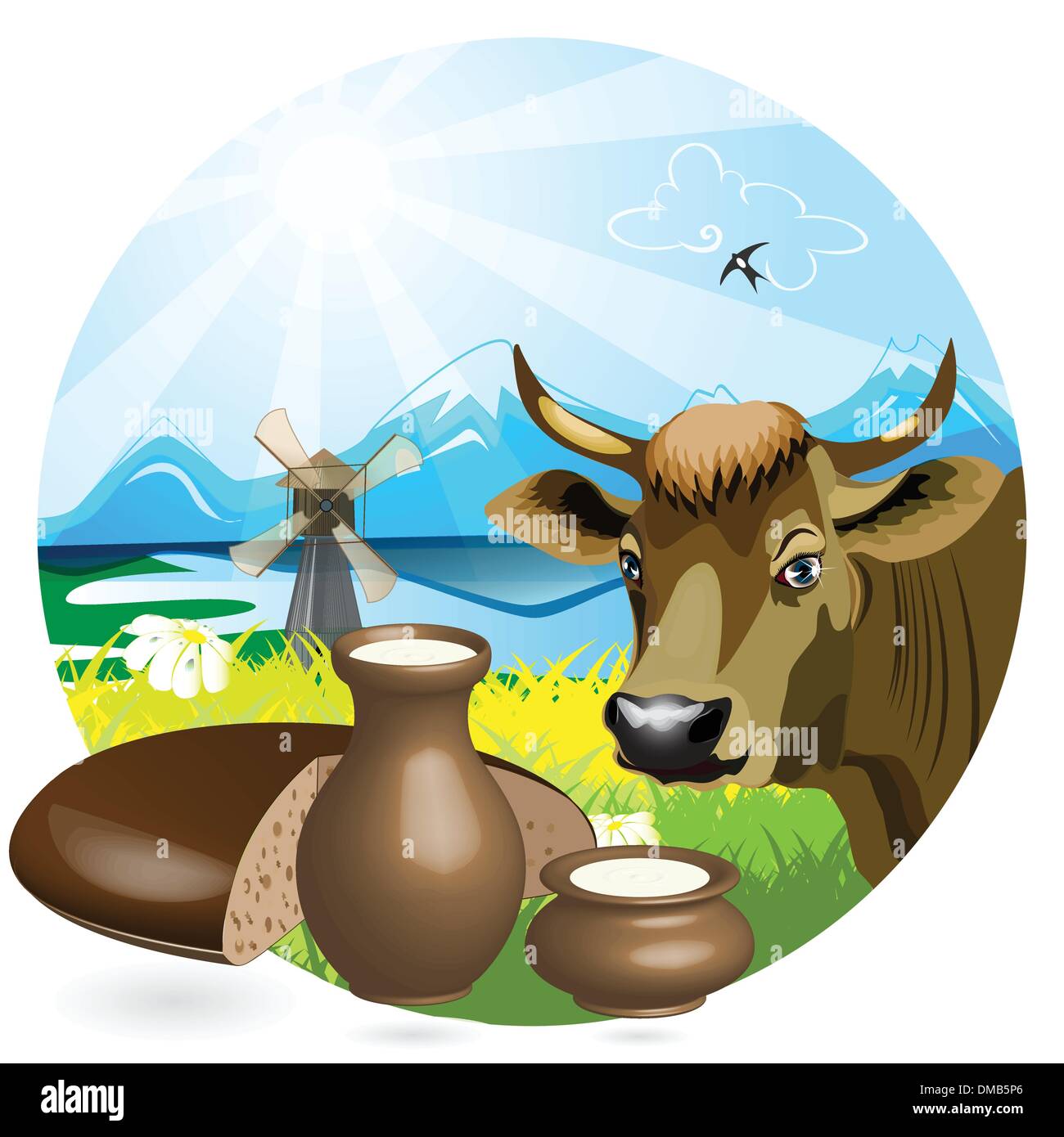 milk in pitcher Stock Vector Image &amp; Art - Alamy