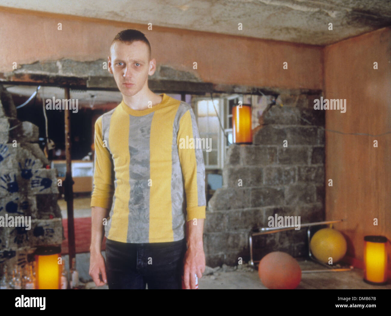 TRAINSPOTTING 1996 Channel Four/Polygram film with Ewen Bremner as Spud Stock Photo