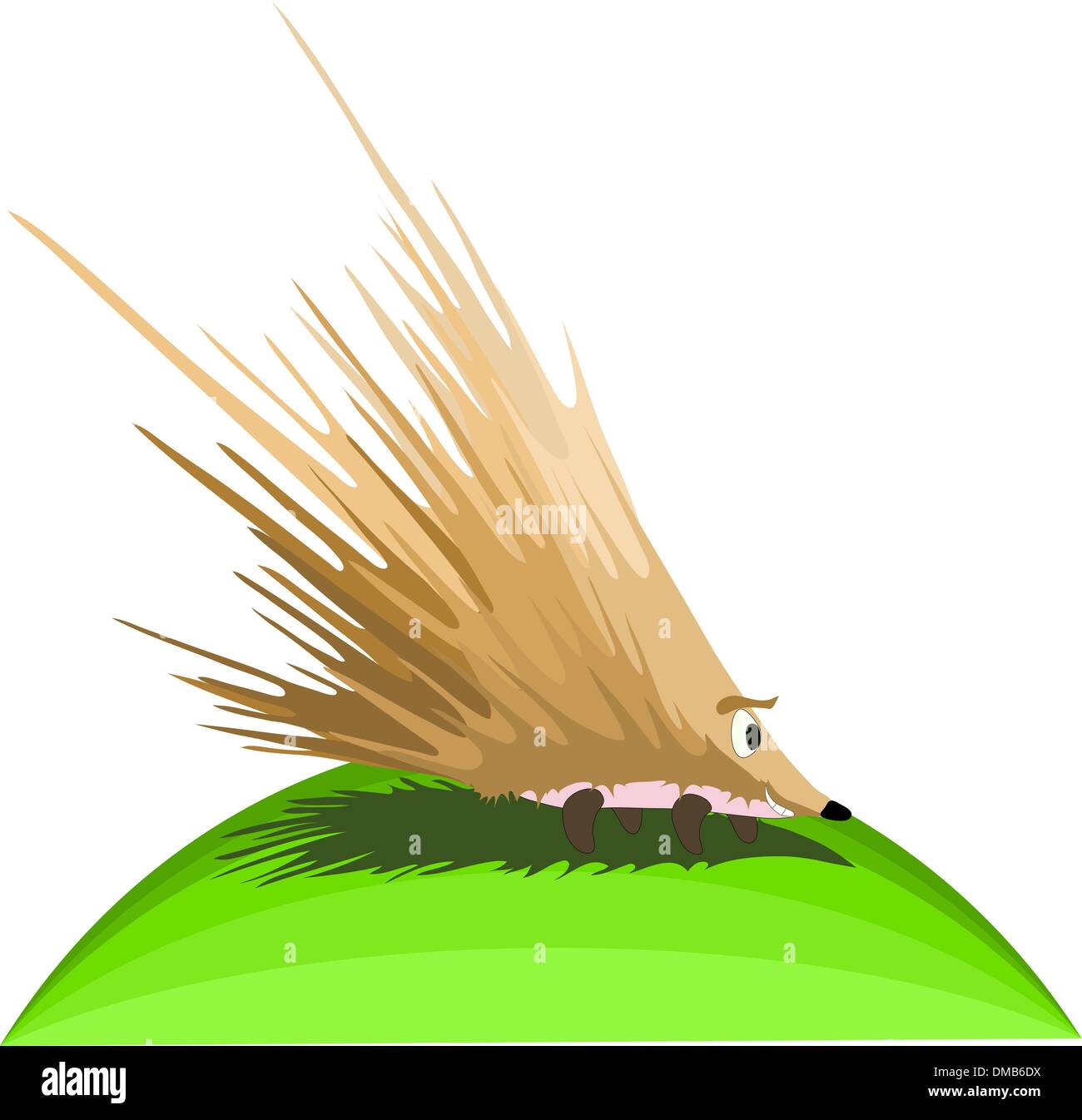 Very prickly hedgehog, illustration Stock Vector