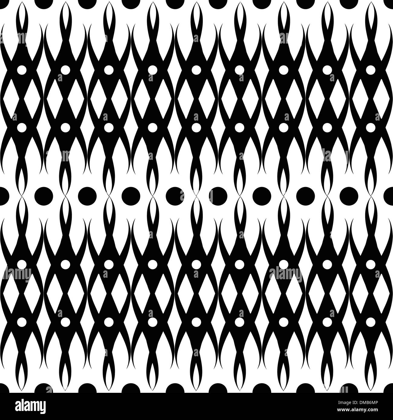 Seamless floral dots pattern Black and White Stock Photos & Images - Alamy