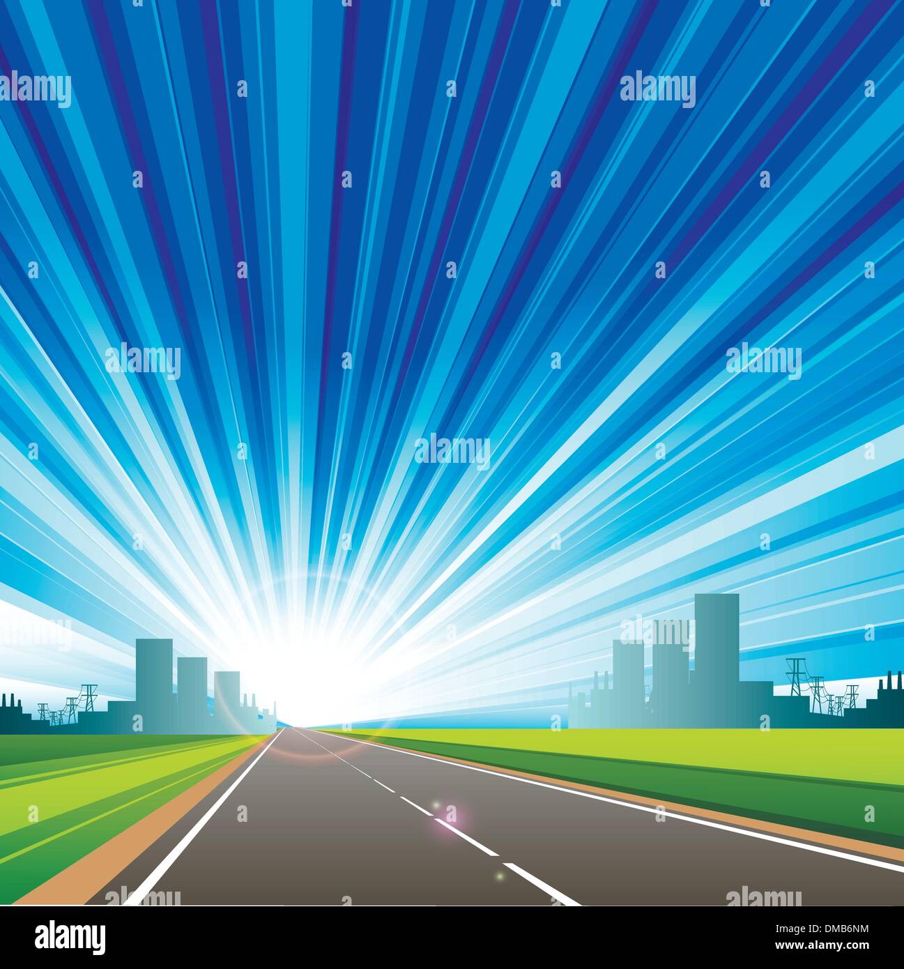 Long distance pathway Stock Vector Images - Alamy