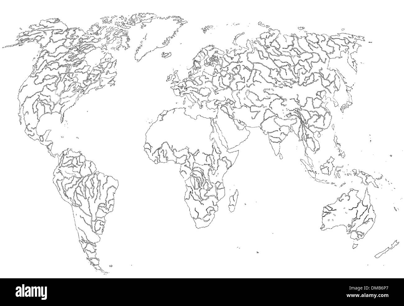 Graphic map of the world, (vector) Stock Vector