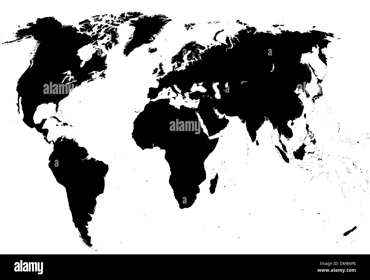 Graphic map of the world, (vector) Stock Vector
