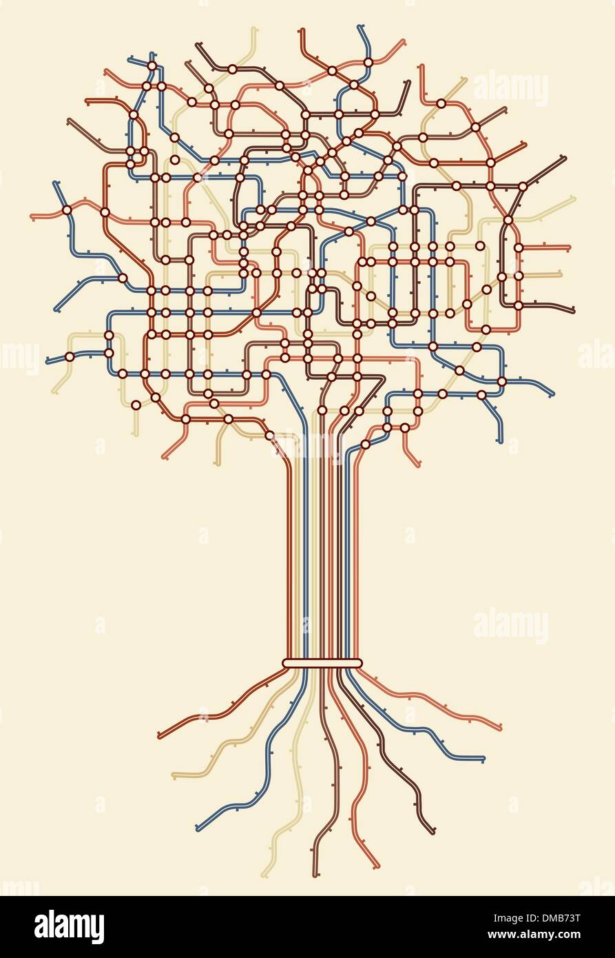 Subway tree Stock Vector