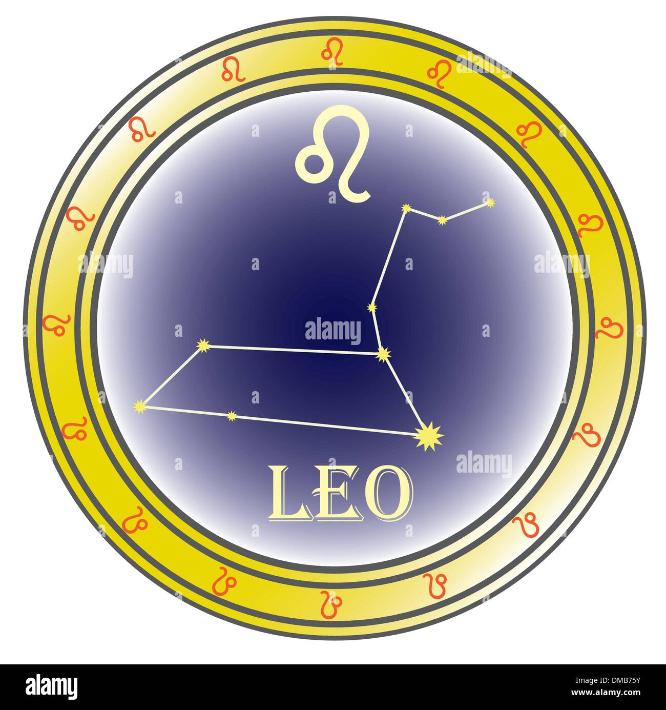 zodiac sign leo Stock Vector
