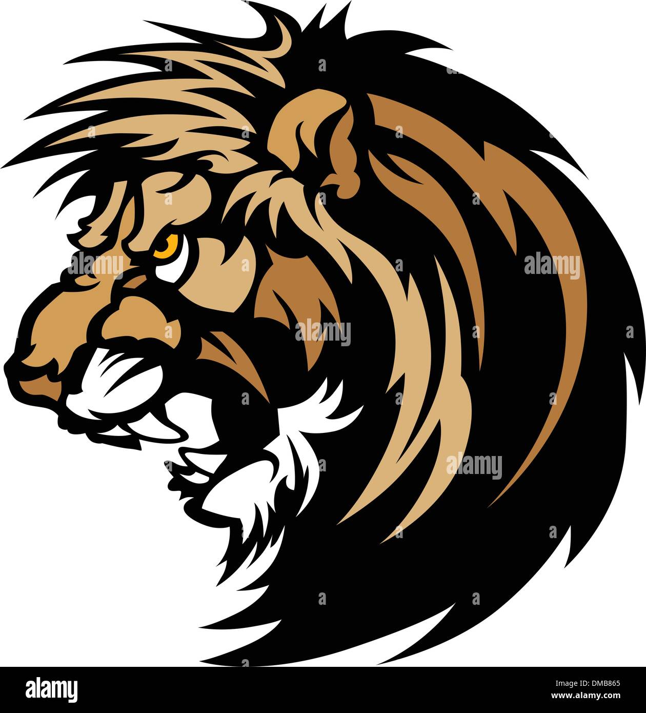 Lion Head Graphic Mascot Logo Stock Vector