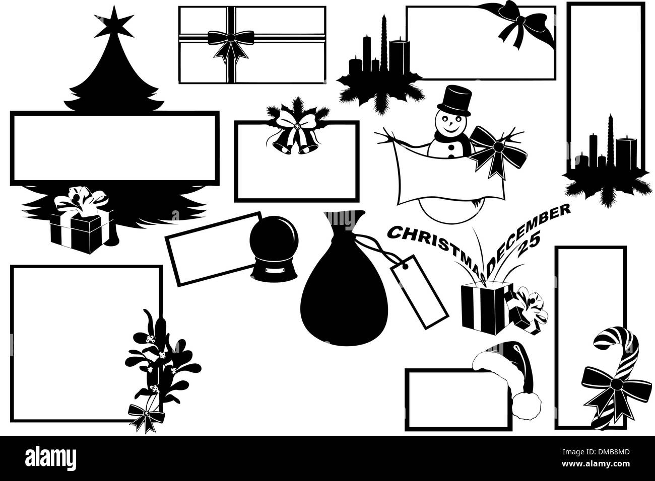 Christmas candy cane frames Stock Vector Images - Alamy