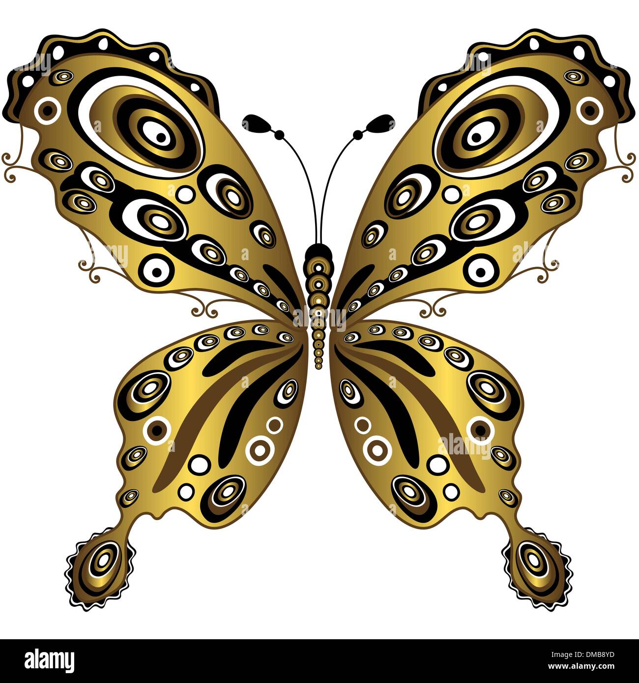 Gold butterfly on black hires stock photography and images Alamy