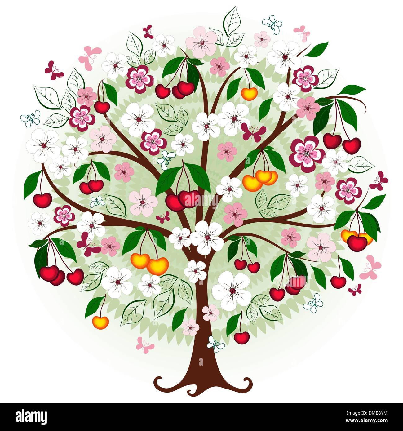 Яблоня дерево символ. Дерево рисунок. Цветущие деревья на прозрачном фоне. Цветущее дерево на прозрачном фоне. Декоративные деревья в иллюстрация.
