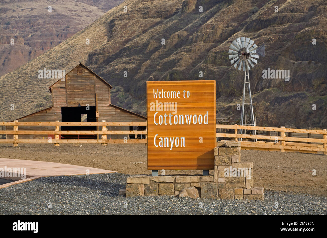 Oregon's newest state park, Cottonwood Canyon State Park along the John Day River, Oregon. Stock Photo