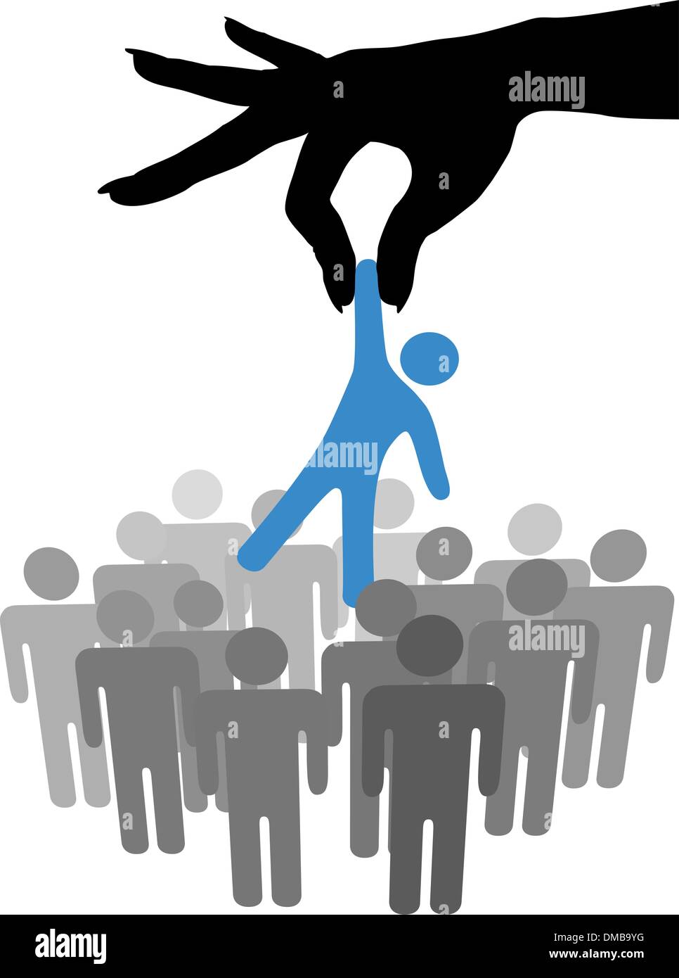 Hand find select person in people group Stock Vector Image & Art Alamy