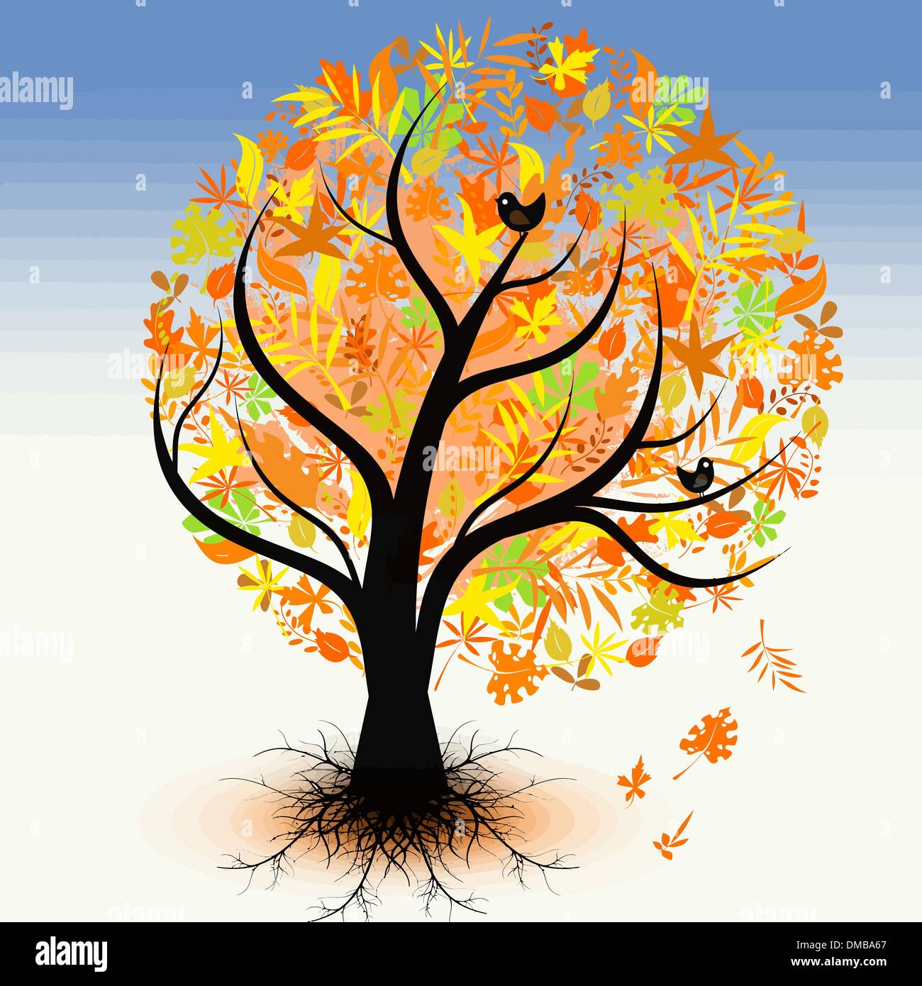 Colorful autumn tree Stock Vector Image & Art - Alamy