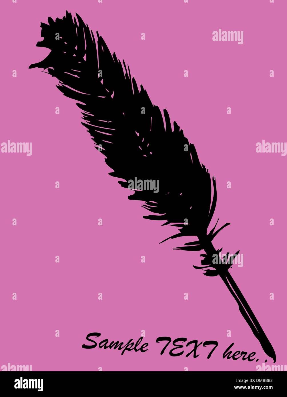 black feather Stock Vector