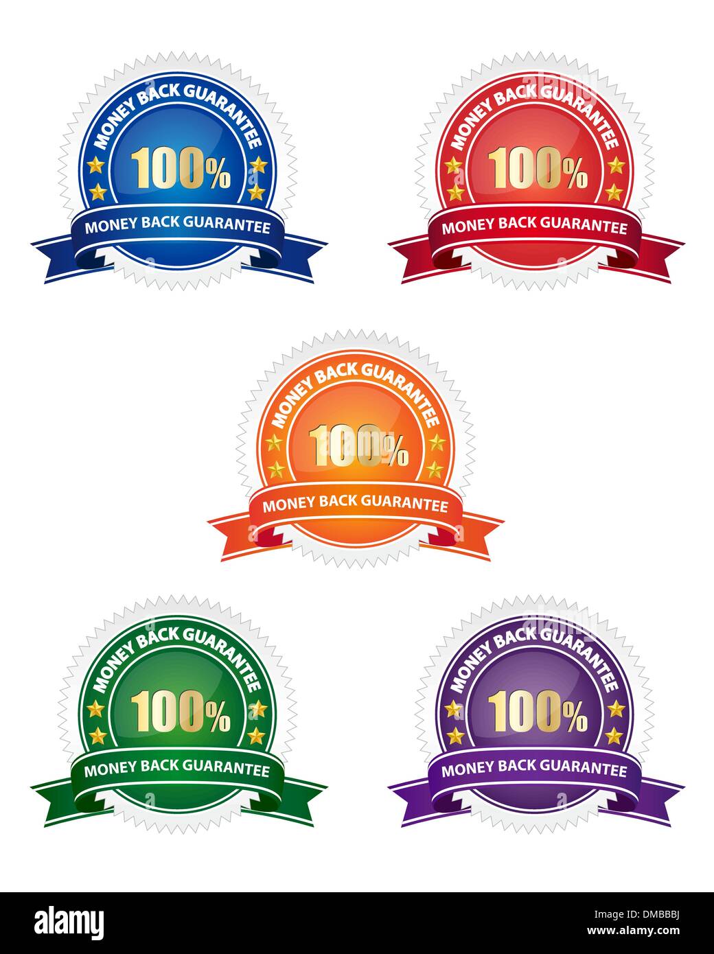 Money back guarantee seal Stock Vector