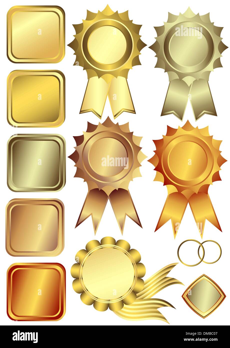 Set gmetallic frames Stock Vector Image & Art - Alamy