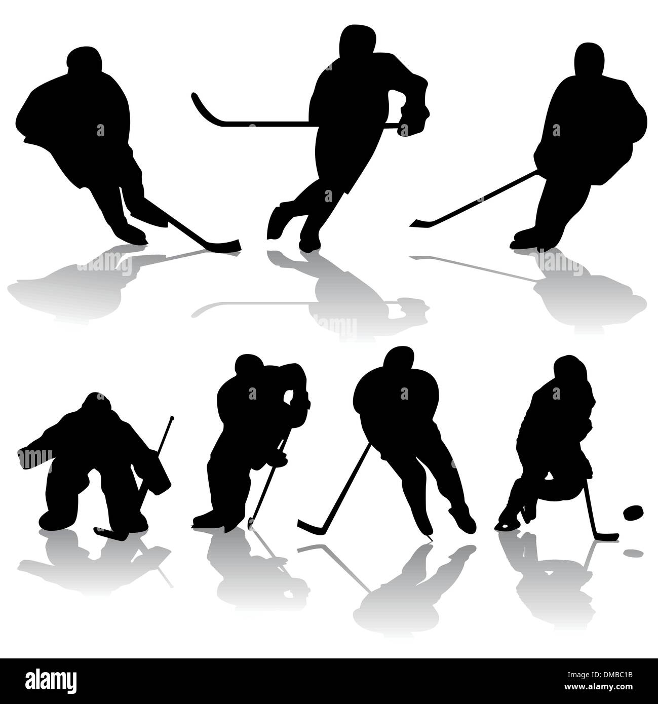 ice hockey players Stock Vector
