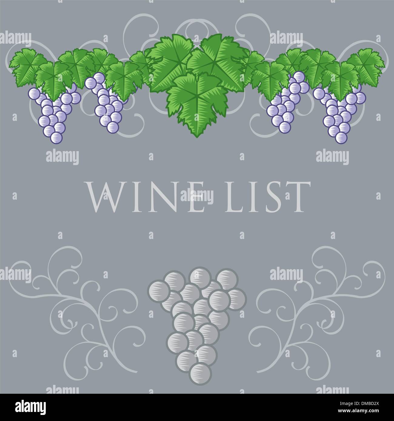 Wine list cover design Stock Vector