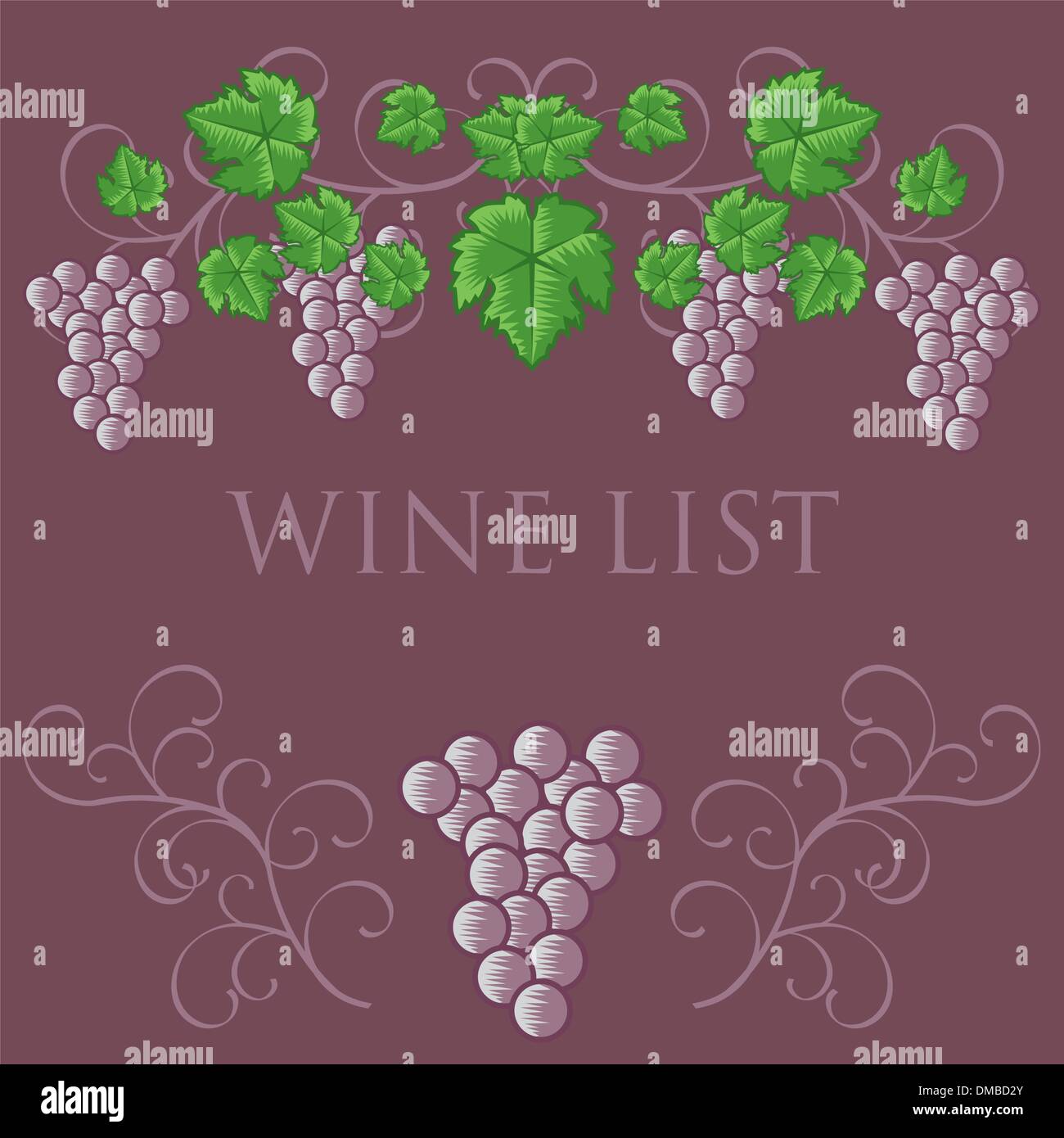 Wine list cover design Stock Vector