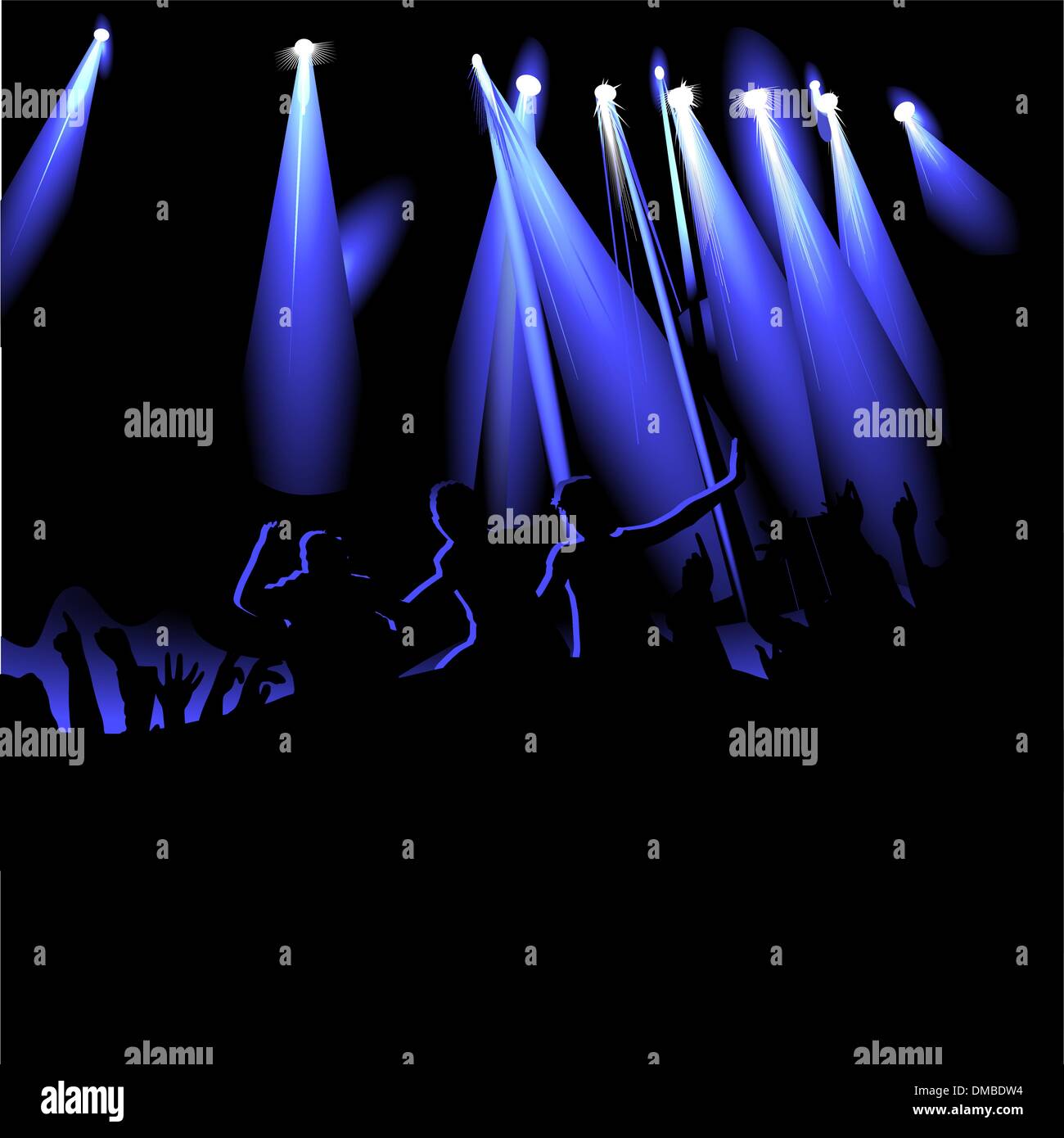 Concert crowd stage concert Stock Vector Images - Alamy