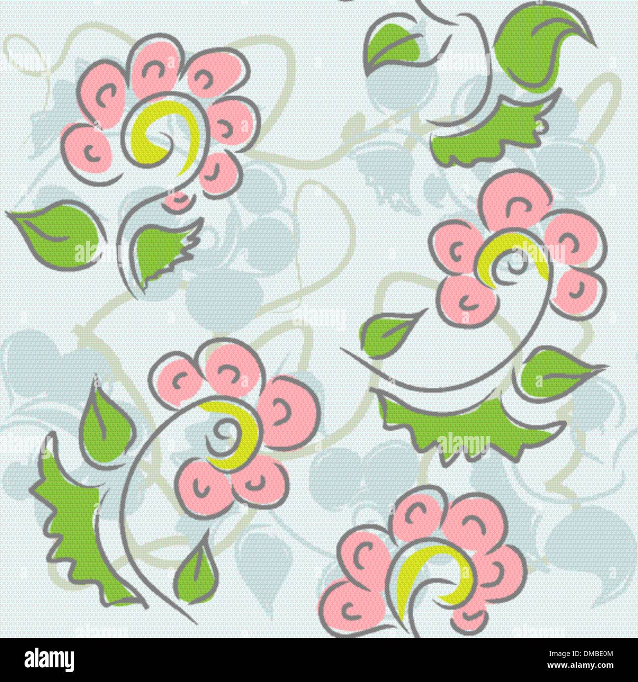 Seamless Texture Of Flowers Stock Vector Image & Art - Alamy